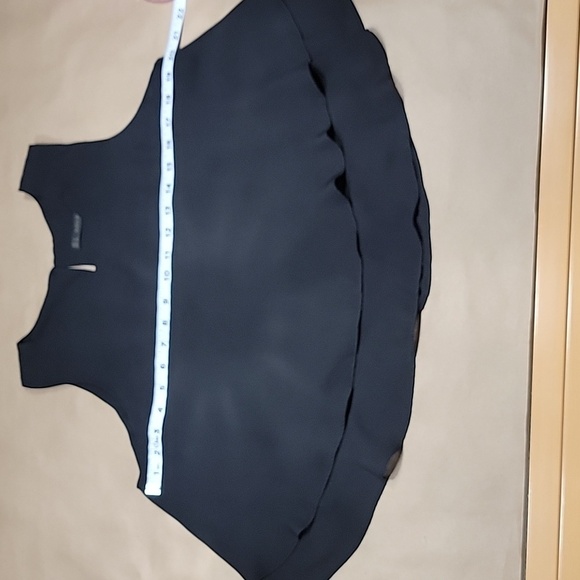 Zara Size M Black Double Layer Ruffled Sleeveless Crop Top, Exc. Used Condition - Picture 7 of 11